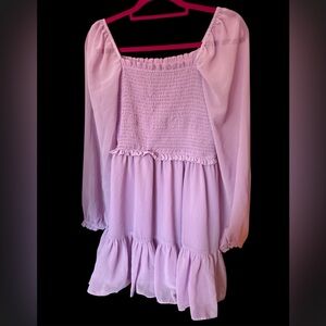 MASK Lavender Smocked Dress L